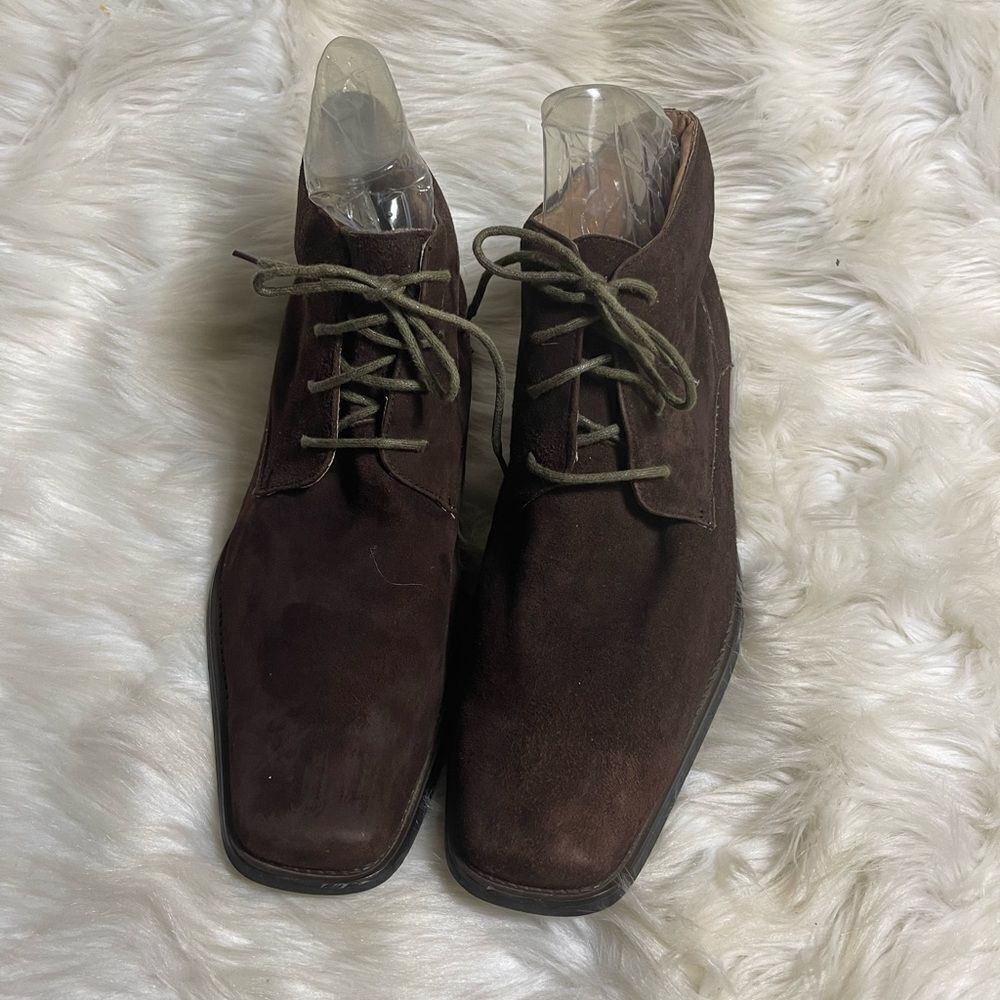 Fratelli Select leather Brown Suede high top lace up  Men’s shoes size 10M